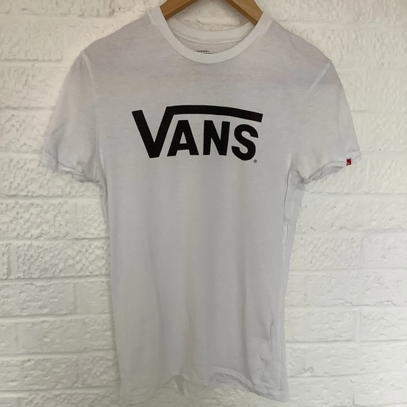 Vans Round Neck T Shirt - Size S - White - Cotton - Spellout - P2P 18 - Picture 2 of 7